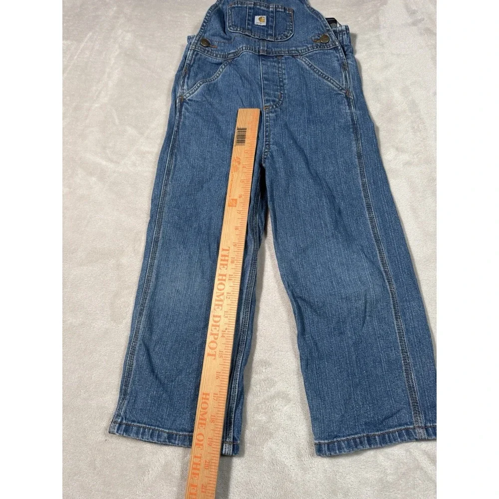 Carhartt Bib Denim Jean Overalls Kids Size 4T